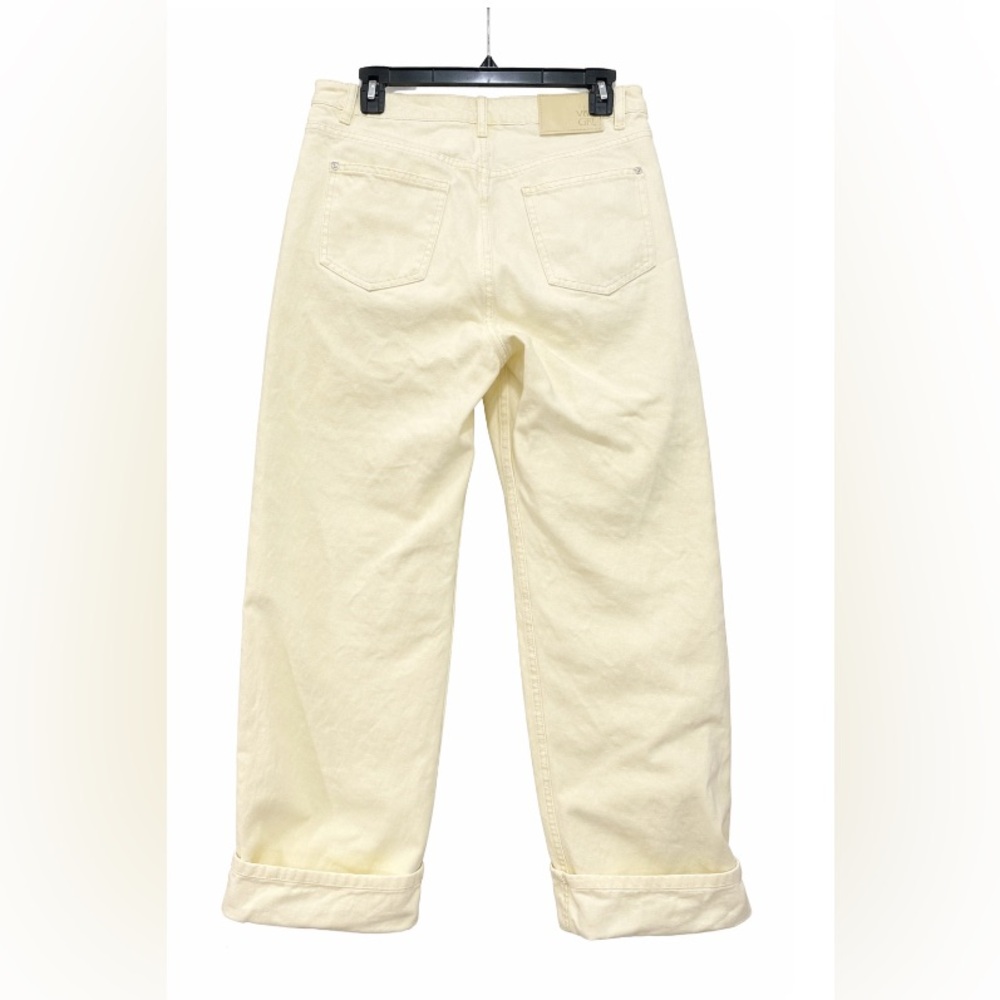 VRG GRL Women’s Jeans light yellow Denim size 10 baggy cuff hem waist 28” Cotton - Picture 7 of 7